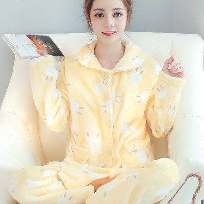 Vanled秋冬季加厚珊瑚絨睡衣 保暖舒適，時(shí)尚碎花設(shè)計(jì)
